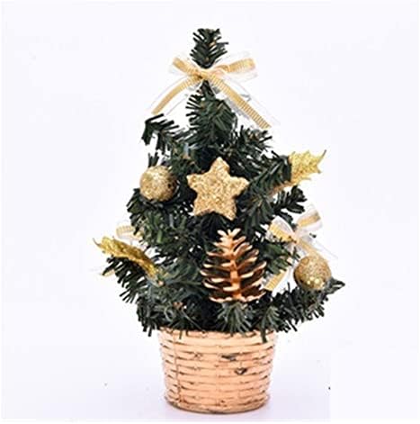 Коледно дърво DEFLAB, Коледна елха 20 см, Изкуствена Маса, Мини Коледна Елха, Украса за дома, Празничен Миниатюрен подарък