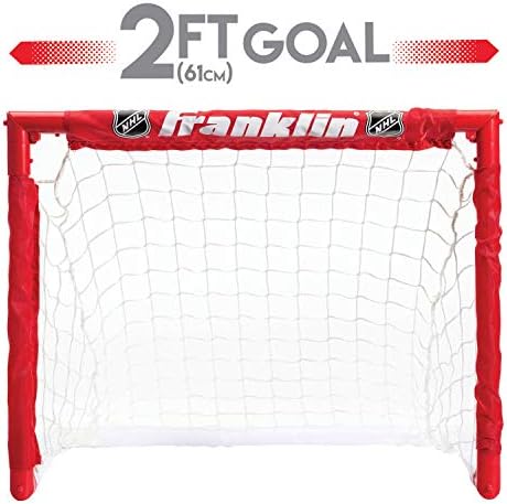Franklin Sports - Набор от сгъваеми хокей на топки за децата от НХЛ - (2) Целта за уличен хокей на лед и хокей на колене - (2) Регулируеми младежки хокейни стикове, (2) Стика за хо?