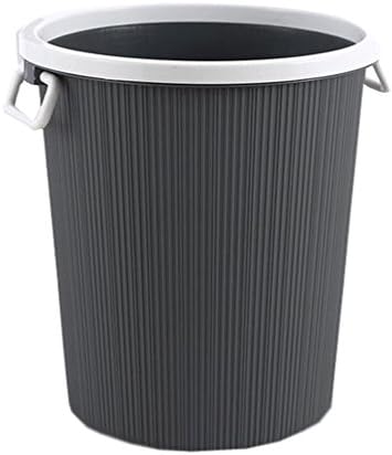 Творческа пластмасова кофа за съхранение на отпадъци в хола MYtodo, офис Кофи за боклук с прижимным пръстен (сиво)