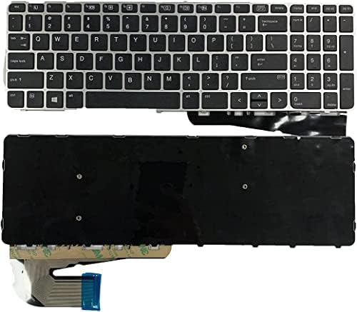 SixBuys Оригиналната американска клавиатура с рамка и показалеца за HP EliteBook 850 G3 G4 755 G3 G4 ZBOOK 15u G3 G4 (не е подходящ за ZBOOK 15 с подсветка)