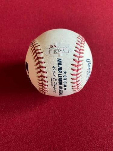 Ханк Аарон, с автограф (Пълно писмо JSA) Официален бейзбол (Рядък / Ретро) - Бейзболни топки с автографи