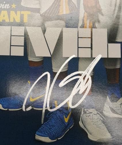 КЕВИН ДЮРАНТ Даде автограф на списание Golden State Warriors Шлем Magazine. JSA - Списания НБА с автограф