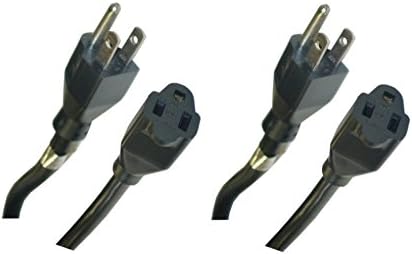 Удължителен кабел за захранване C & E, Черен, SJT, от NEMA 5-15 P до NEMA 5-15 R, Тел 14 AWG /3, 15 Ампера, 15 фута, 10 бр.