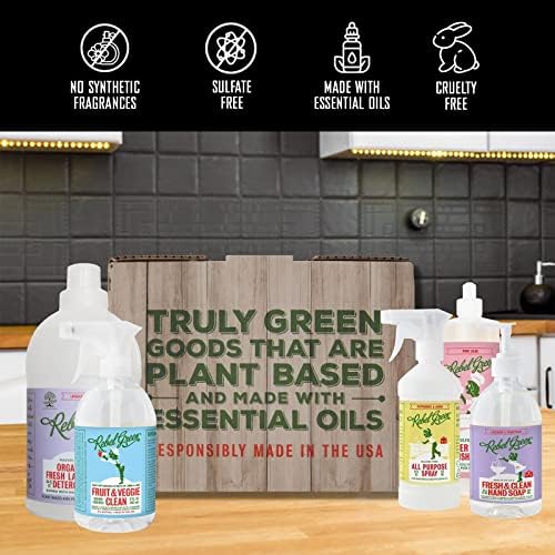 Подаръчен комплект за домашна грижа Бунтовник Green Complete - Включва препарат за естествени плодове и зеленчуци, прах за пране,