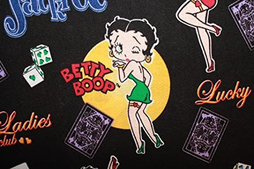 Плат Бети Boop Плат Бети Boop Лъки, Ladies Club Jackpot, продадени The Fat Quarter (18 X 22) на Нов BTFQ