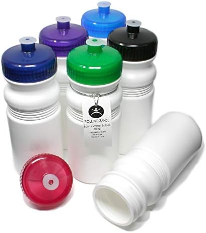 Спортна бутилка за вода Ролинг Sands е с тегло 20 грама, 6 опаковки, Без BPA, Направено в САЩ, Могат да се мият в миялна машина