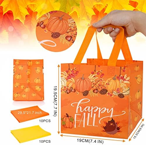Подаръчни Пакети ANOTION за Деня на Благодарността, Есенни Подаръчни Опаковки, 12 Опаковки за Многократна употреба Есенни