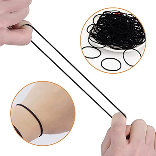 Еластични гумени ленти за коса 150 БР 4 мм *5 см, Еластичен опашката е Идеално за тънки, Дебели, Ликвидация и чувствителна