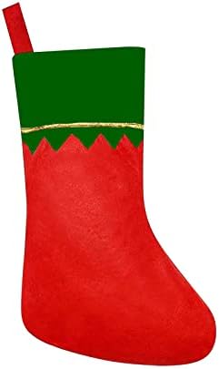 15 инча Сувенири за Камина в Присъствието на Коледа за Коледното Парти На Валянию САМ Подвесное Украса Червени Чорапи Подаръци Начало Декор Bobble Кола