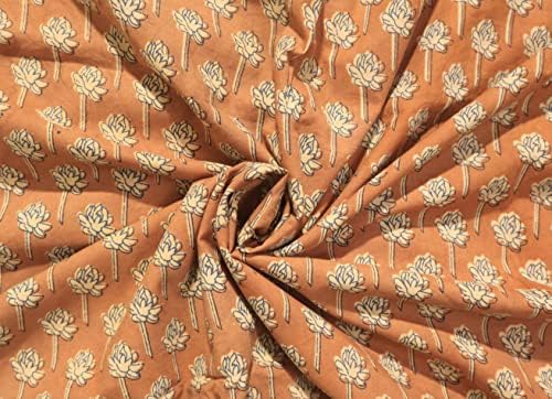 Индийски Набивная кърпа за ръчно блок Dabu Индийски Памучен Плат, Dabu С Цветен Модел материя (на 5 метра)