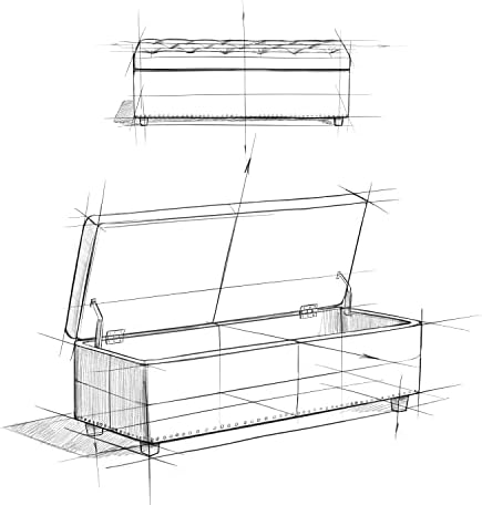 Хоп за съхранение на SIMPLIHOME Хамилтън ширина 48 см с правоъгълно повдигане покрив, осеян кофейно-кафява