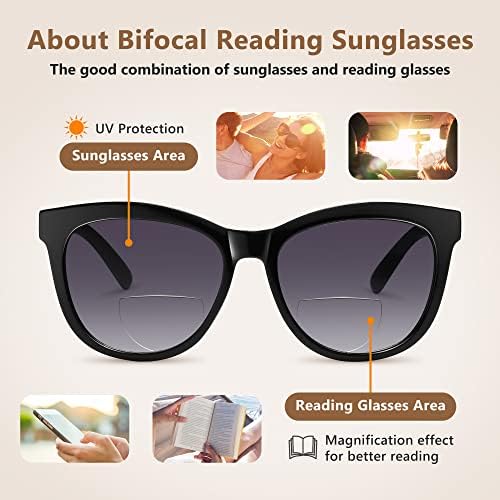 ЛЕСНО РАЗБИРАЕМ бифокални очила за четене за жени, модни слънчеви очила с защита от UV400
