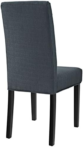 Modway Предлага Модерен стол Parsons за кухня и трапезария с Ворсистой тапицерия от плат сив цвят