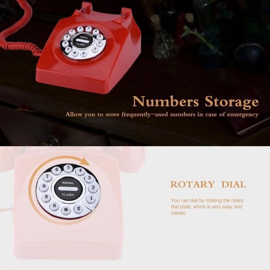 N/A Телефон с Превръщането избиране на Кабелната ретро Телефон за Домашен офис с Шумопотискане Ретро Антикварен телефон