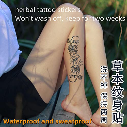 9 Листа Zhong Kui Защита на тялото Етикети за татуировки с Билков Сок, Водоустойчив и Защитен От Пот Имитация Полупостоянной Татуировки на Половин Ръце