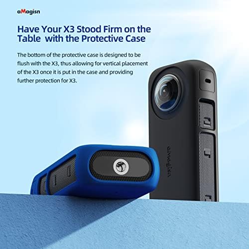 Защитен калъф за фотоапарат XBERSTAR за цифров фотоапарат Insta360 X3 Силиконов Калъф от гума (черен)