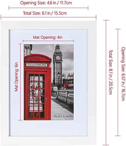 Комплект рамки за снимки PEALSN 5x7 от 6, За показване на снимки 4x6 с мат или 5x7, без подложка за монтиране