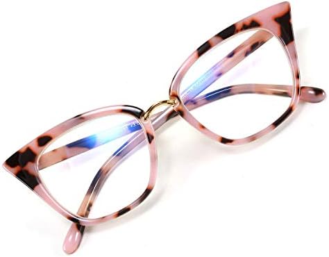 WANWAN Дамски Очила за четене с Кошачьим око, Модни Рамки, Са Качествени Очила за четене (прозрачни, 1,5 x)