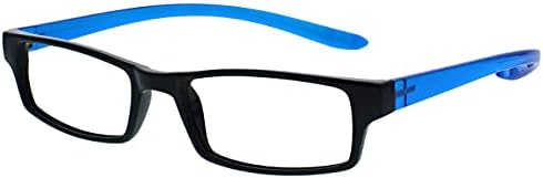 Характеристики на очила за четене The Reading Glasses Company Black Bright Blue Neck Цена считывателей 3 Опаковки Мъжки