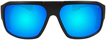 Мъжки защитни слънчеви очила БОМБАРДИРОВАЧ, Матово черен дограма с огледални лещи цвят на лед, Нескользящая