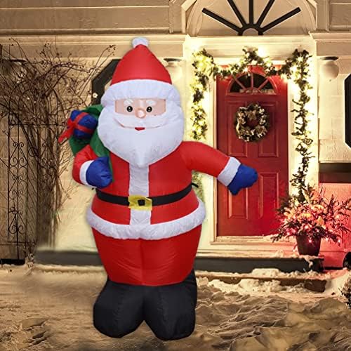 Коледа Надувное украса Дядо Коледа: гигантски Надуваем Дядо Коледа с осветление, украса на двора с вградени led крушки за празнични