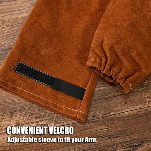 Кожени ръкави за заваръчни работи за мъже и жени - Термостойкая защита на ръцете с кевларовой шевове и памучна