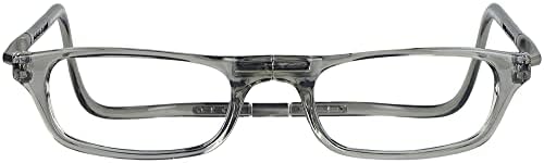 Магнитни очила за четене Clic (с възможност за разширяване), Компютърни Ридеры с регулируем виском, Оригинални, с възможност за разширяване, (M-XL, Smoke, увеличаване на 1,25)