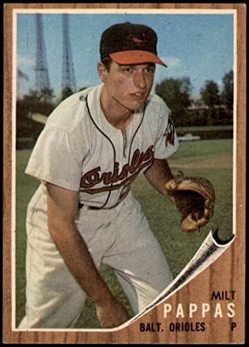 1962 Topps # 75 Милт Pappas Балтимор Ориълс (Бейзболна картичка) EX/MT Orioles