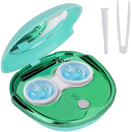 Калъф за ултразвукова пречистване на контактни лещи AMESEDAK, Ефективна Автоматична Машина за почистване на контакти с USB зареждане, по-лека и преносима (зелен)