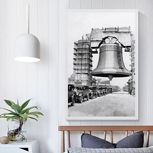 Арката на Камбаните на Свободата BLUDUG, Филаделфия, Пенсилвания, е Черно-Бяла Ретро Исторически Фотоискусственный Плакат,