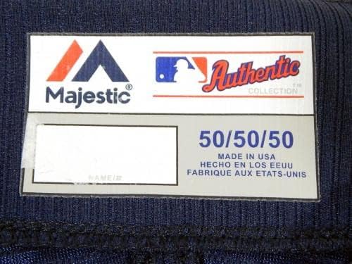 Детройт Тайгърс Джо Мантипли 46 Използвана В играта Тъмно Синя Риза ST BP 987 - Използваните В играта Тениски MLB