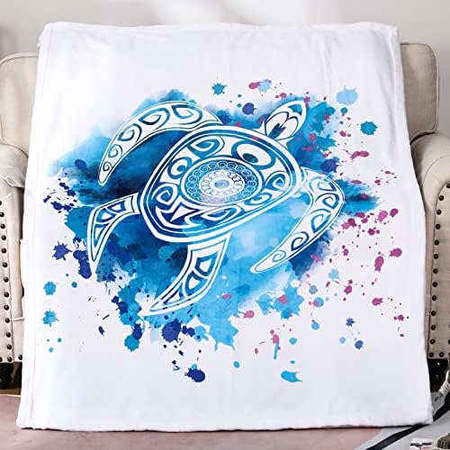 Флисовое одеяло Sviuse с морска костенурка 50 x 60, покривки с морска Костенурка за жени, мъже и деца, Супер Меко Одеяло,