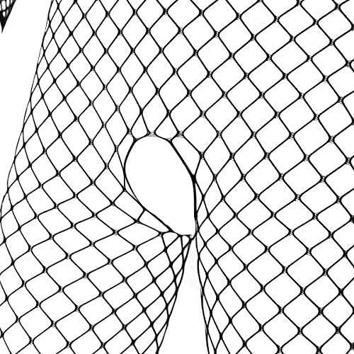ACSUSS Черни Мъжки Секси Отворени Файлове Чорапогащи В рибарска мрежа, Чорапогащи, Боди, Чорапи