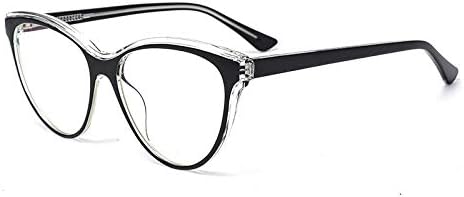 Очила за четене RESVIO Oversize Cat Eye, за жени и за Мъже в пълна Рамка, ръчно изработени, Черни