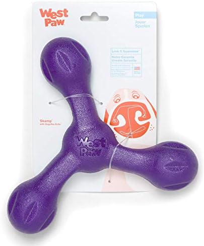 Дъвченето играчка за кучета WEST PAW Zogoflex Bumi (Голяма, мандариновая) и Zogoflex Air Skamp за теглене на въже (Баклажанная) - Интерактивна играчка за кучета, малки кученца – за дъв?