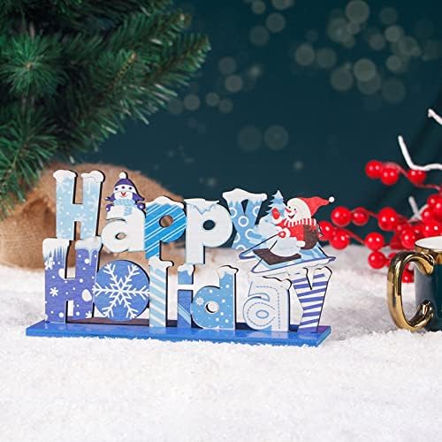 #ztJVW9 Дървена Коледен Снежен човек С Буквенной Рисувани, Десктоп Малко Украса За Коледната Елха, Празнична Украса