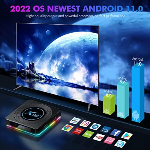 Android 11 TV Box, X96 X4 Android TV Box 11,0 Amlogic S905X4 Четириядрен 64 Бита 1000 М Двоен WiFi X12 Плюс 32G