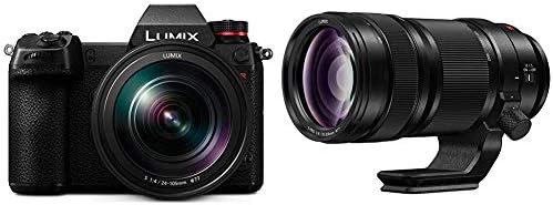Полнокадровая Беззеркальная фотоапарат Panasonic LUMIX S1R с обектив LUMIX S PRO 50 мм F1.4 и оригинална вертикален