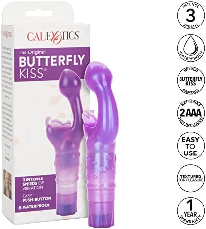CalExotics Оригинален Вибратор Butterfly Kiss - Многоскоростная Водоустойчив Вибрация - Секс-Играчки за възрастни,