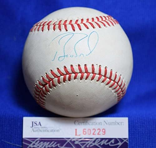 Бари Бондс JSA Coa Автограф на Националната лийг бейзбол с автограф 2
