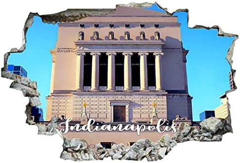 COCOKEN Американски щата Индиана, Индианаполис 3D Самозалепващи Подвижни Винилови Стикери За стена/Стенописи Художествени