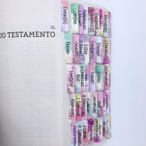 Елегантни сиви раздела за испанската Библията, Акварел скок, Картонени разделите с индекс на испански език, стандартни