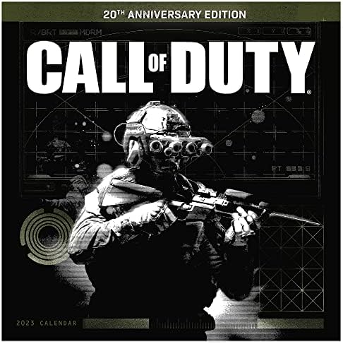 Стенен календар TF PUBLISHING Call of Duty 2023 12 месеца | Организиране на дома и офиса | Голяма Месечна мрежа за планиране