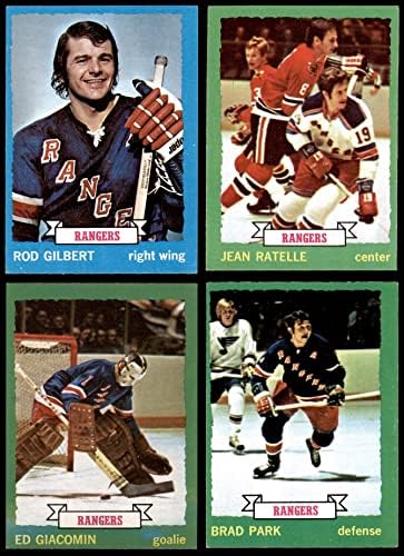 1973-74 Топпс Сет на екипа на Ню Йорк Рейнджърс, Ню Йорк Рейнджърс - Хокей (сет) EX+ Рейнджърс - Хокей на лед