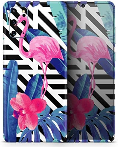 Дизайн Skinz Vivid Tropical Chevron Floral v2 Защитен Vinyl стикер-обвивка за Samsung Galaxy S20 (тампон върху екрана и