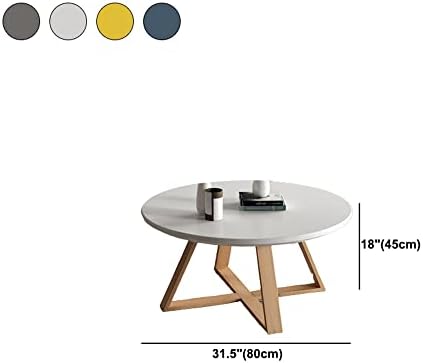 Масичка за кафе CODOMI в Скандинавски стил, Кръгла Маса От масивно Дърво, Модерен Приставной маса на пиедестал,