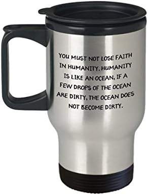 Морски Биолог Кафе Пътна Чаша за Най-Забавна Уникална Чаена Чаша За морски Пехотинци Идеална Идея За Мъжете, Жените Не Трябва да Губим Вяра В Човечеството