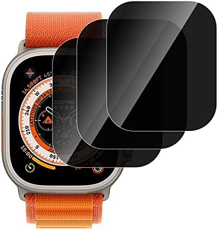 GLBLAUCK [3 опаковки] Защитно фолио за екран неприкосновеността на личния живот, която е съвместима с Apple Watch Ultra 49 мм,