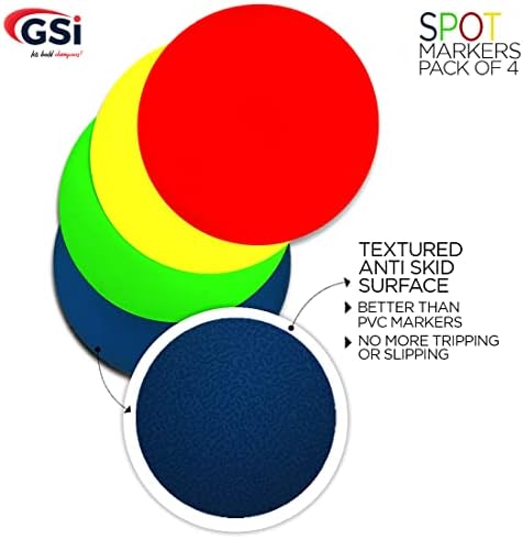GSI Цветни Точка Маркери имат противоплъзгаща гума за тренировки и обучение в училище
