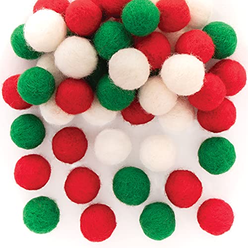 Baker Ross FE798 Коледни Цветни Пухкава топки - Опаковка от 50 броя, Аксесоари за коледа на декоративно-приложното изкуство,